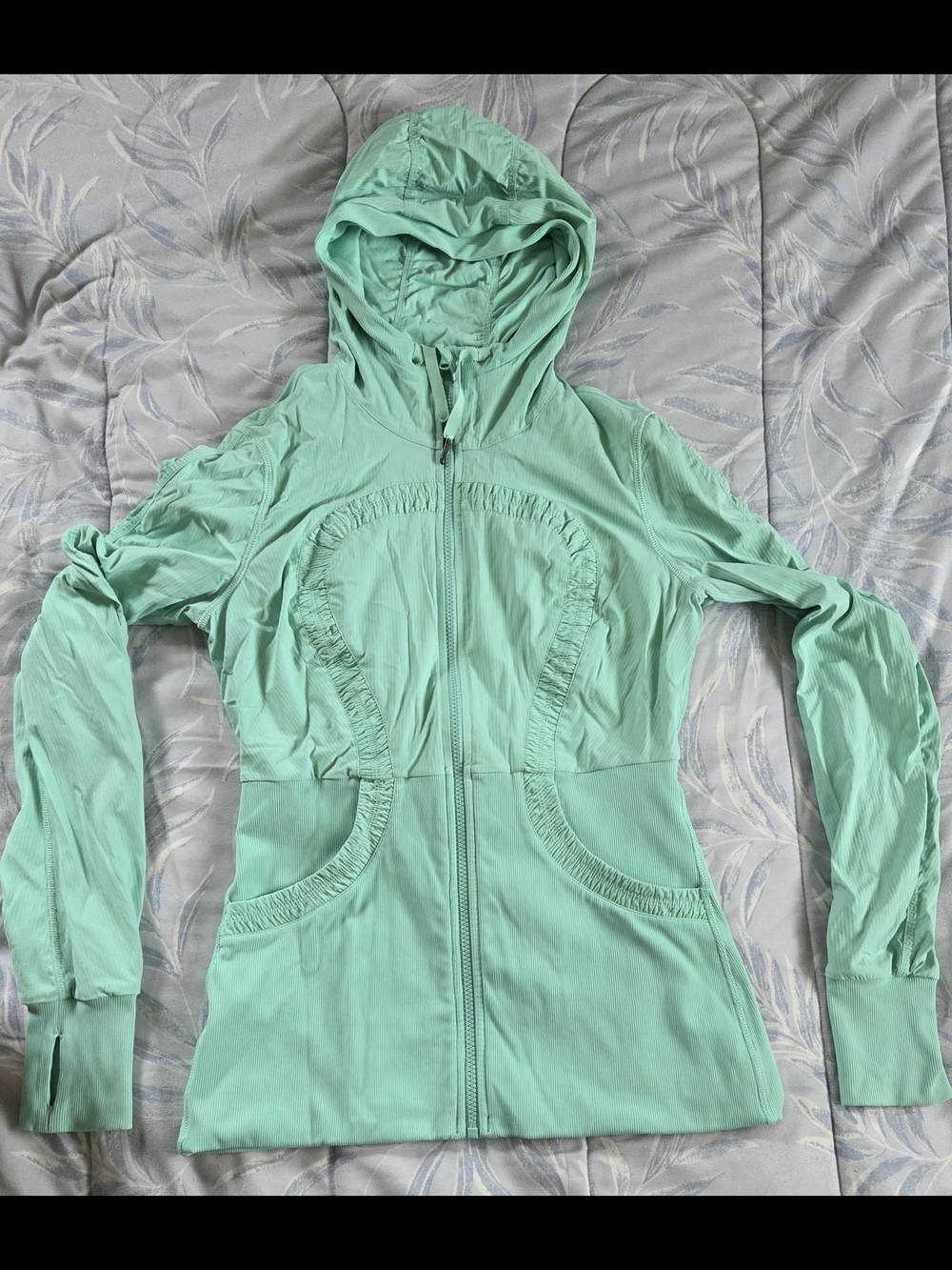 lululemon athletica Mint Green Hooded Zip-Up Jacket